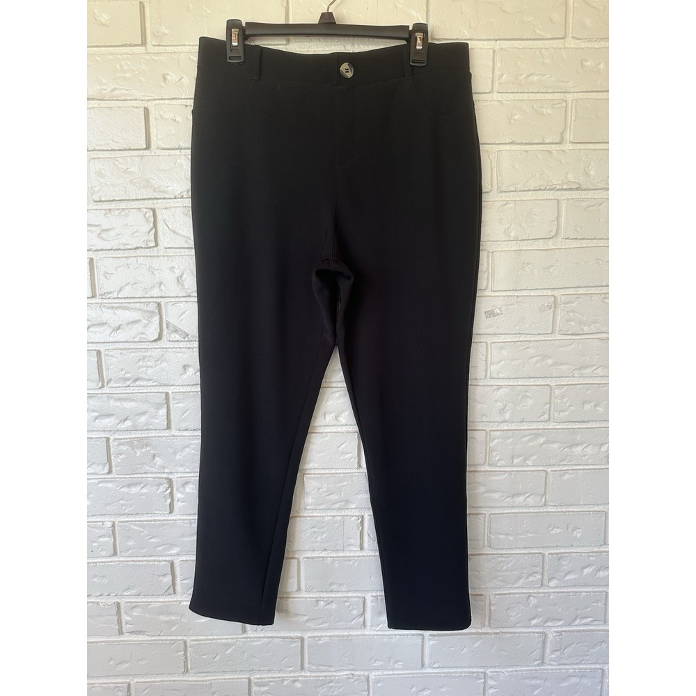 Lark + Grey Women's Pants PXL Black Skinny Mid‎ Rise